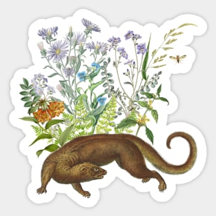 OTTER IN THE GARDEN Sticker